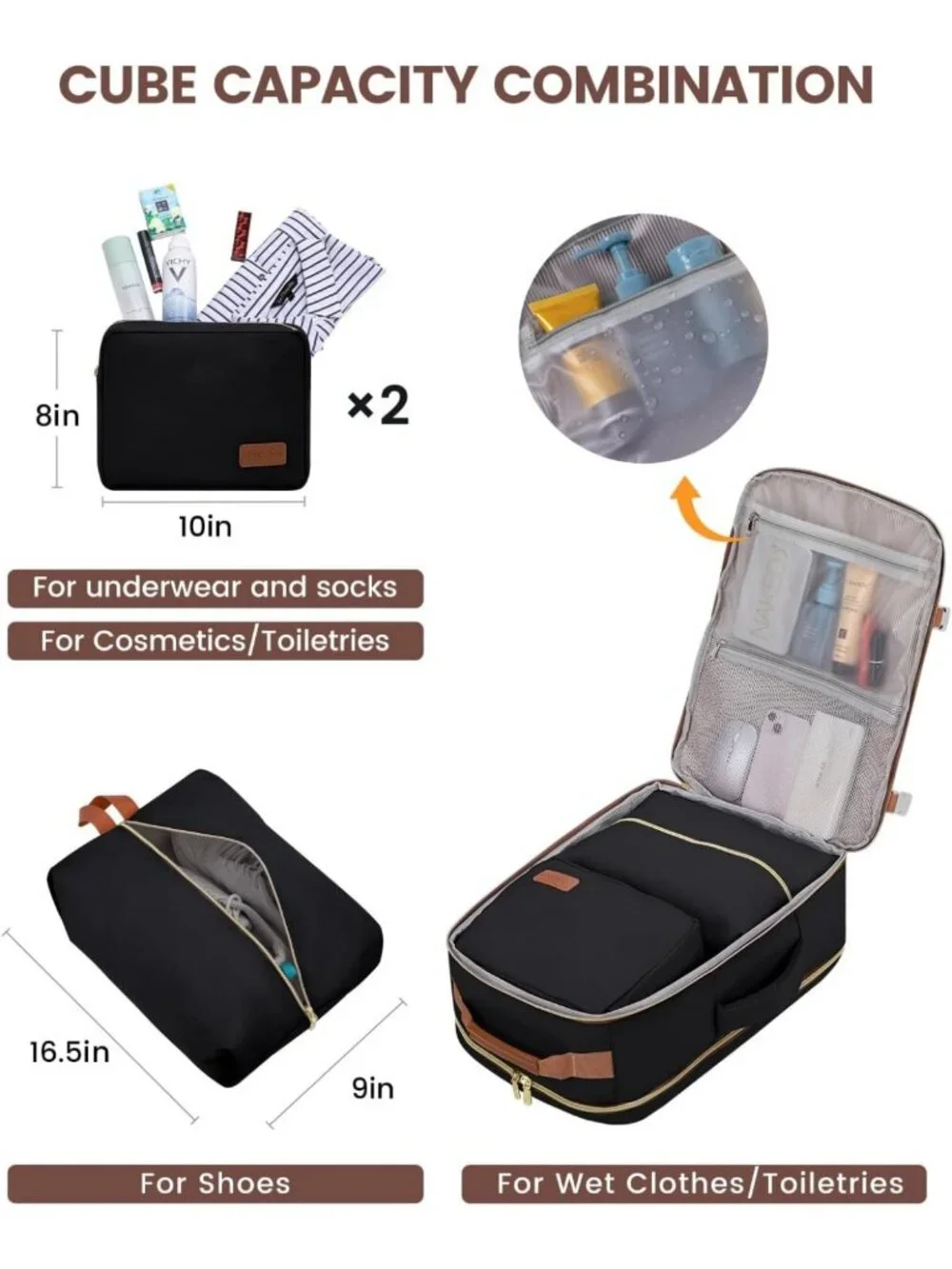 Versatile 40L Travel Backpack for Women & Men, Airline Approved Carry-On